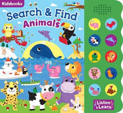 Carte cu sunete, NPP, Search & Find Animals, 3+ ani
