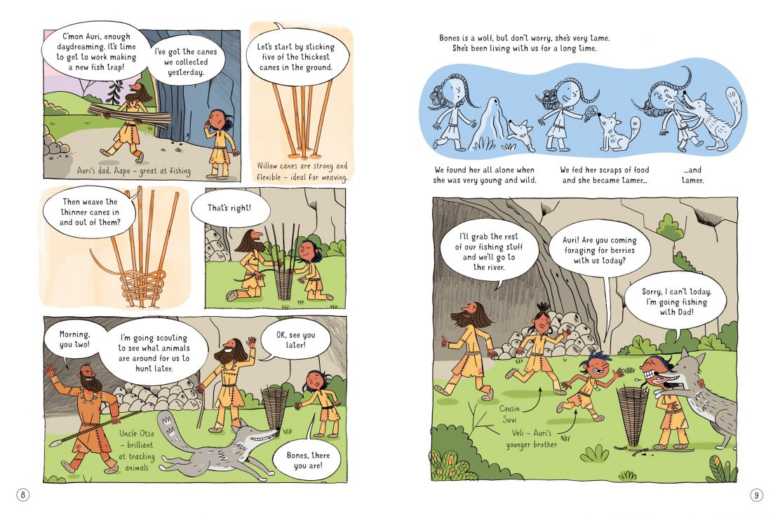 Carte pentru copii, Usborne, 24 Hours In the Stone Age, 7+ ani