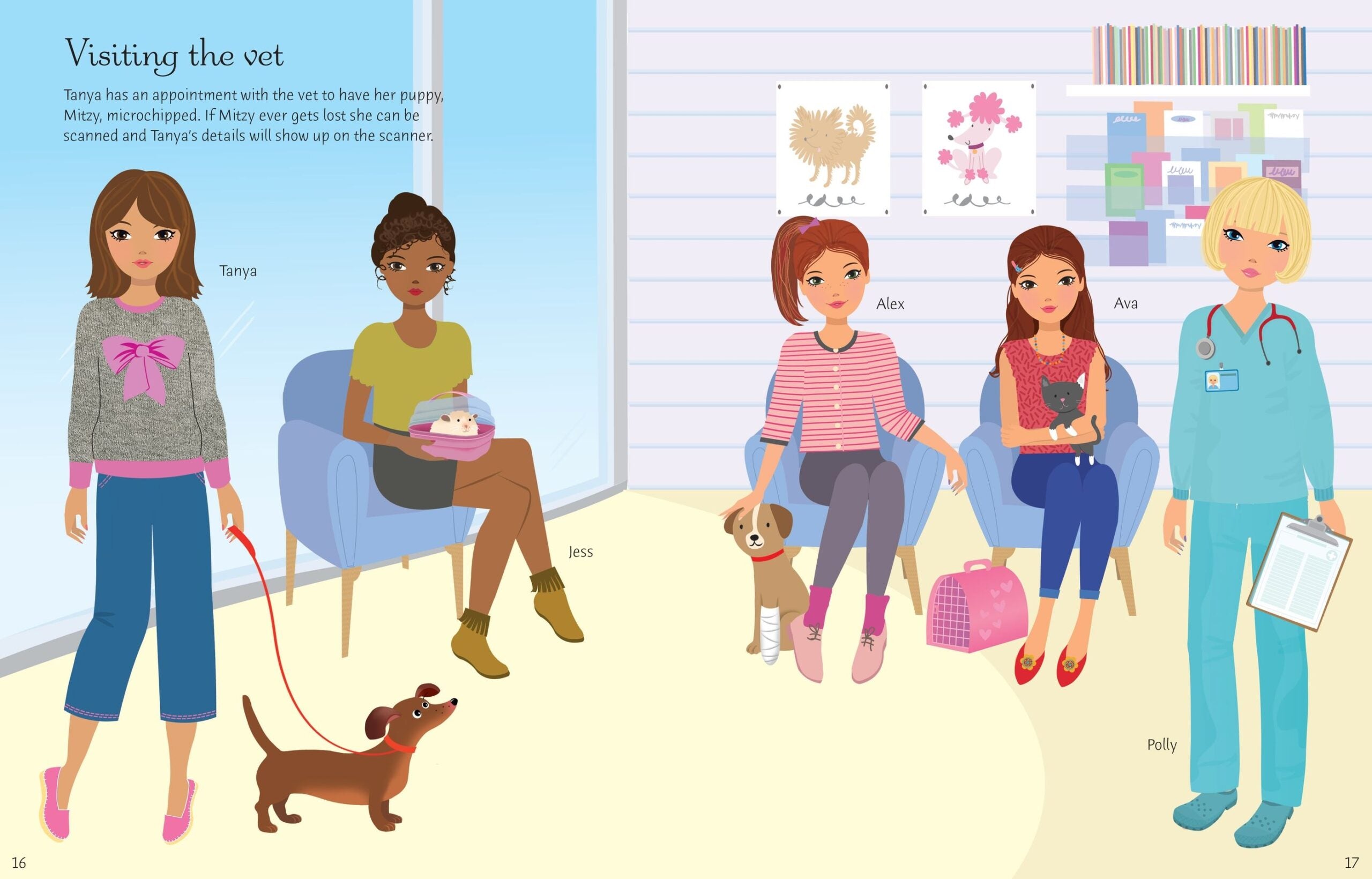 Sticker Dolly Dressing Dogs and Puppies, Usborne, + 5 ani