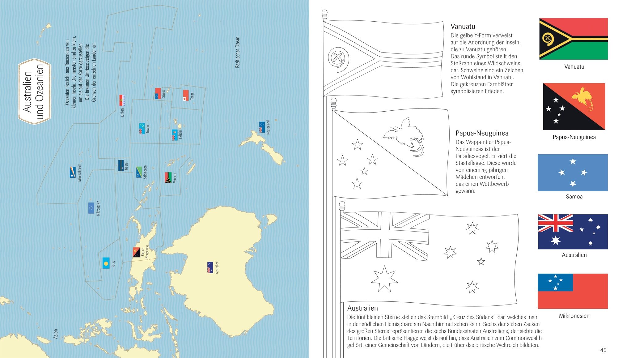 Carte pentru copii, Usborne, Flags of the World to Colour, 6+ ani