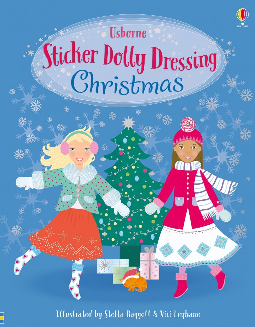 Carte pentru copii, Usborne, Sticker Dolly Dressing Christmas, 5+ ani