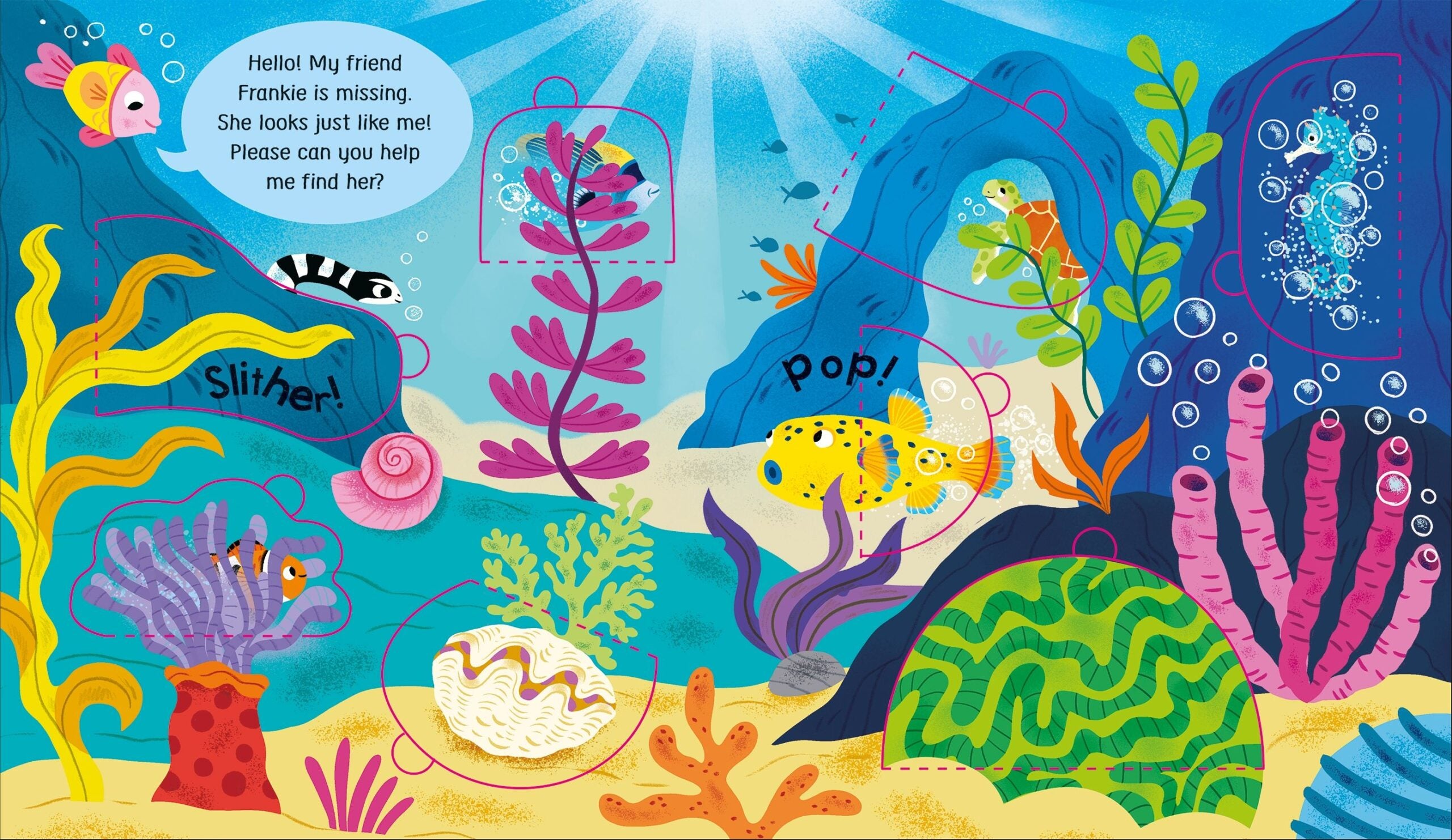 Carte pentru copii, Usborne, My First Lift-the-Flap Spot and Say Under the Sea, 2+ ani