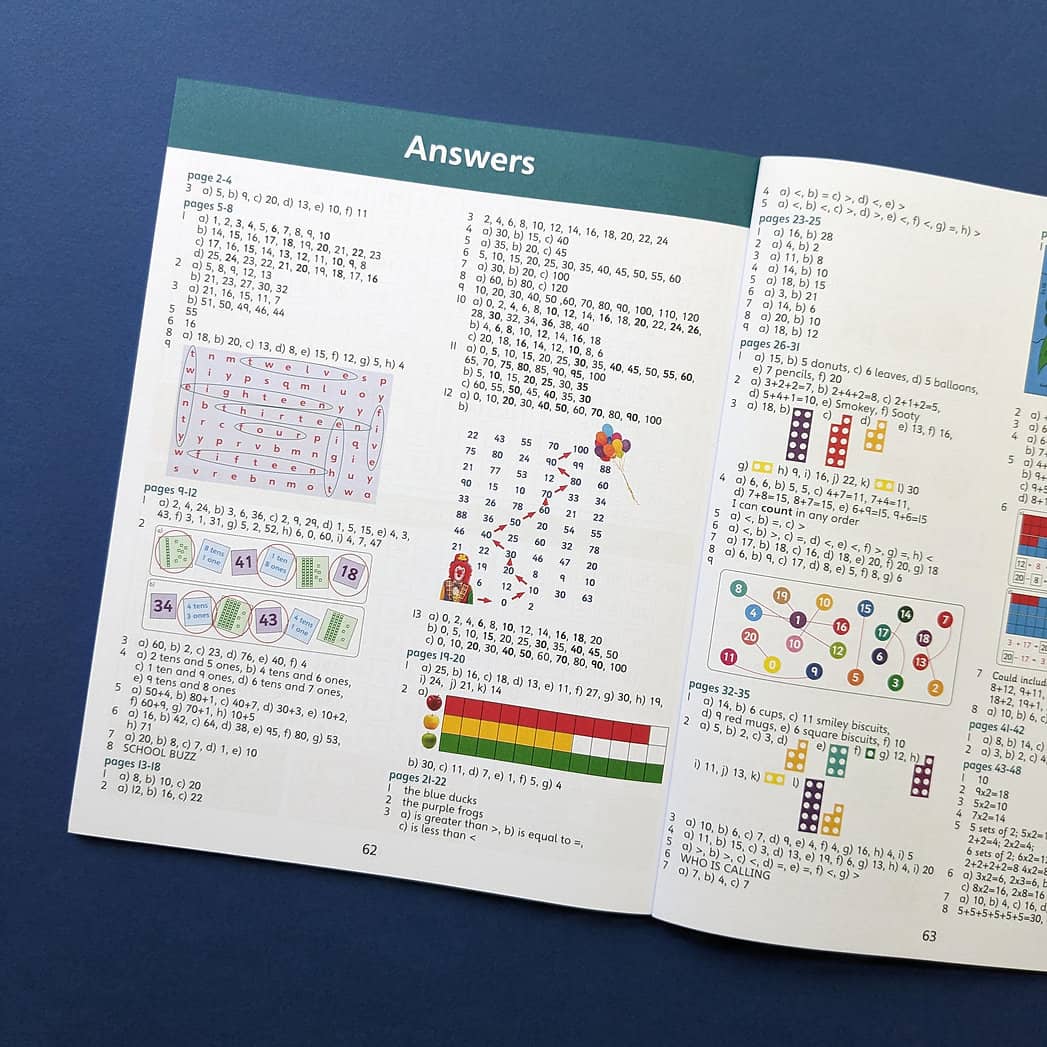 Caiet de activitati cu numere  - Limba Engleza - Numbers Workbook - Ages 5-6