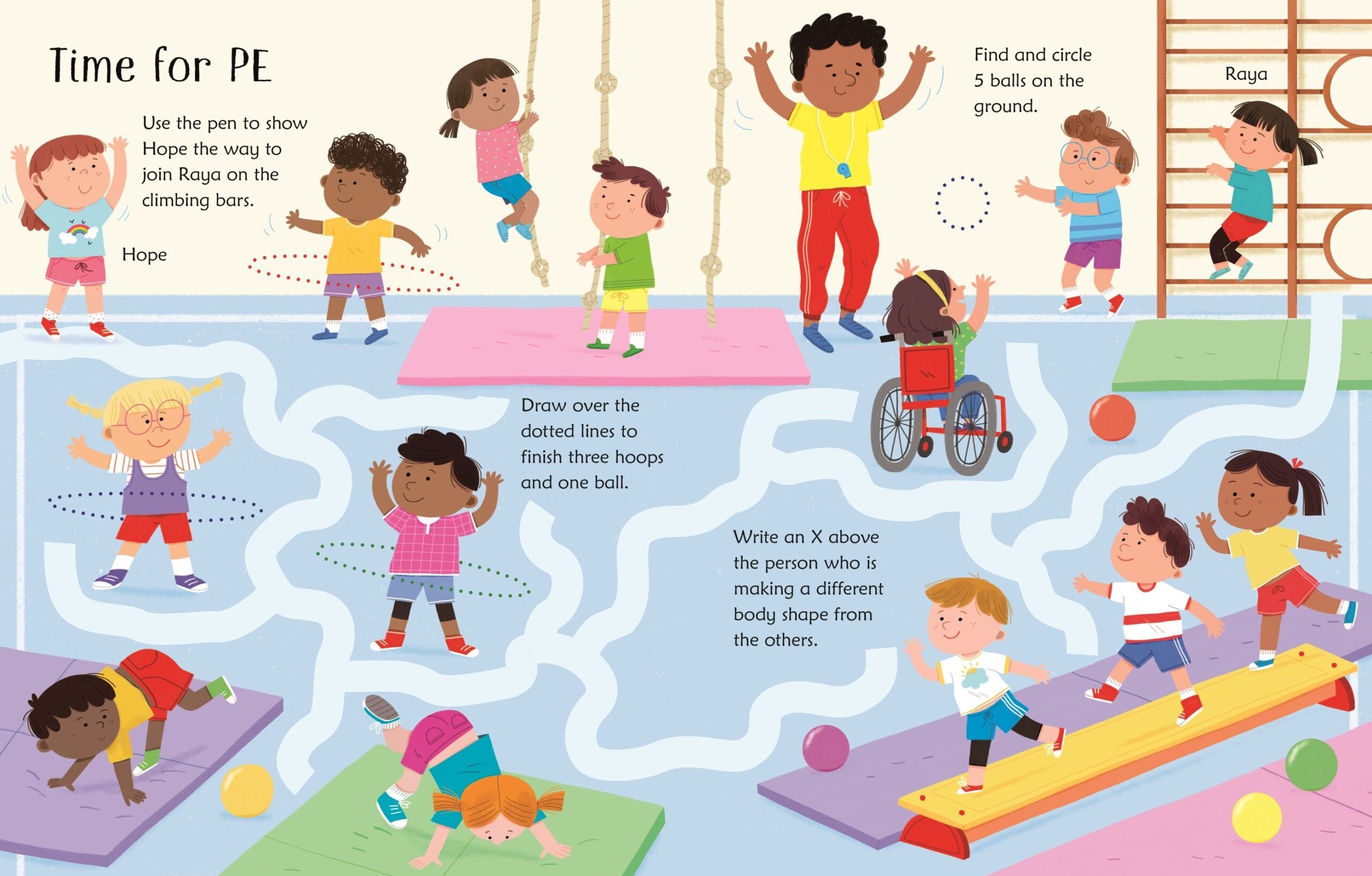Carte pentru copii, Usborne, Wipe-Clean Starting School Activities, 3+ ani