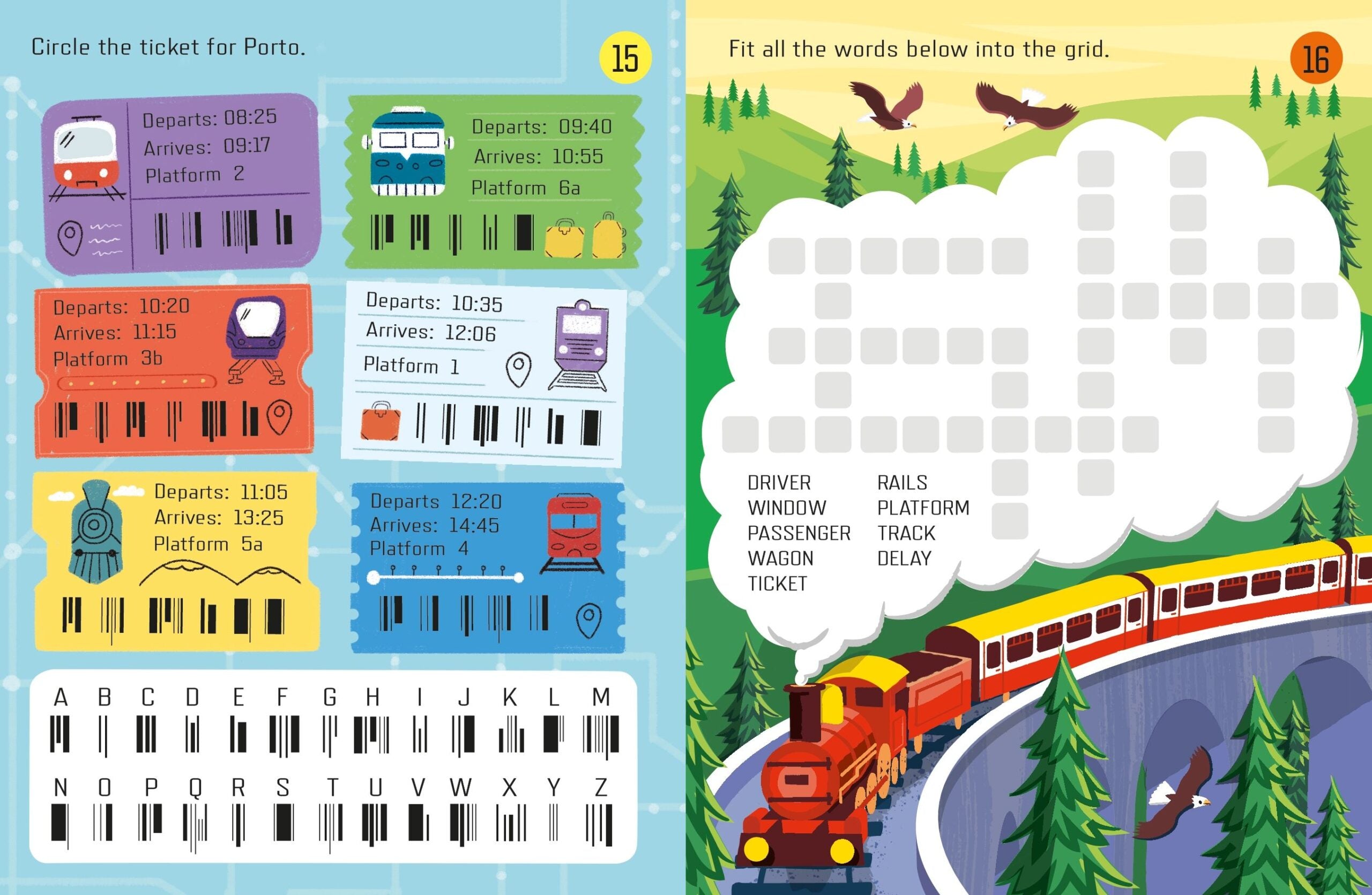Carte pentru copii, Usborne, Things To Do on a Train Journey, 6+ ani