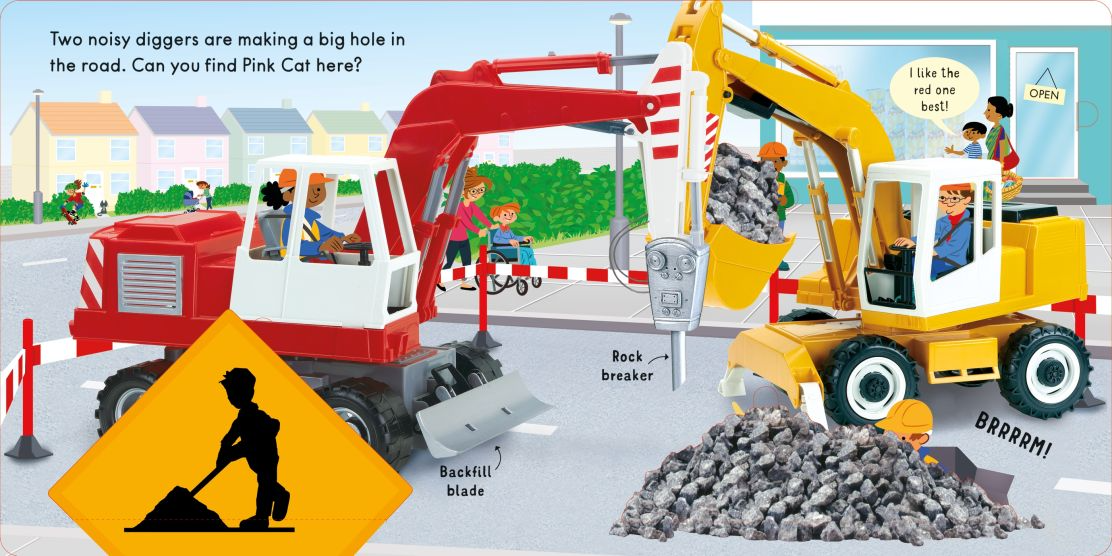 Carte pentru copii, Usborne, Lift and Look Diggers, 12+ luni