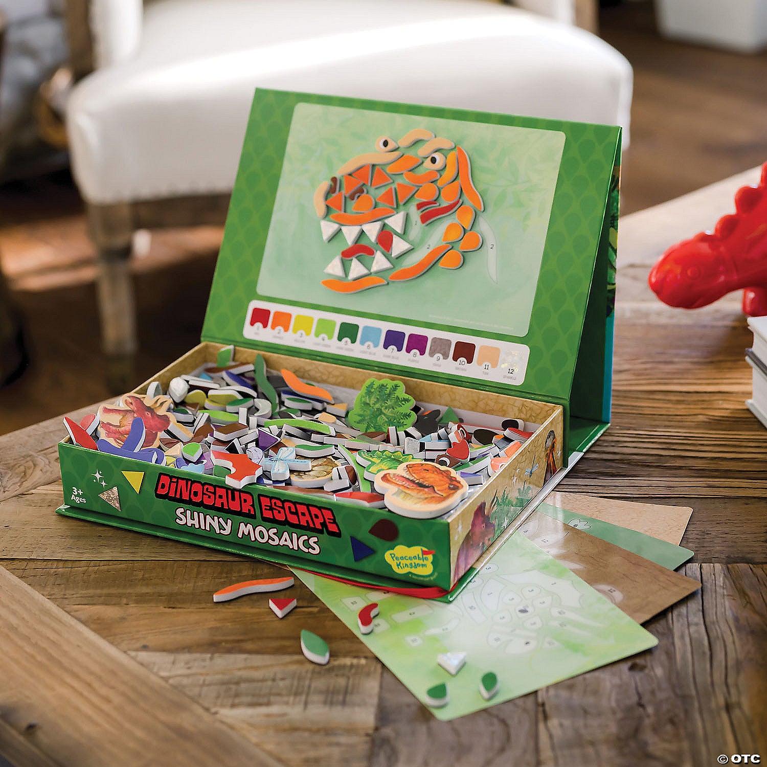 Mozaic magnetic - Salvarea dinozaurilor, Dinosaur Escape Shiny Mosaics, Peaceable Kingdom