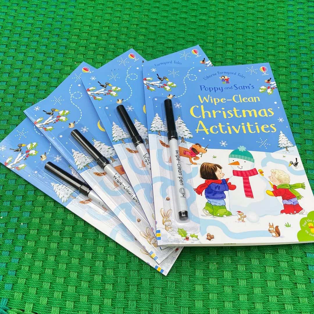Carte cu activitati scrie si sterge - Poppy and Sam's wipe-clean Christmas activities
