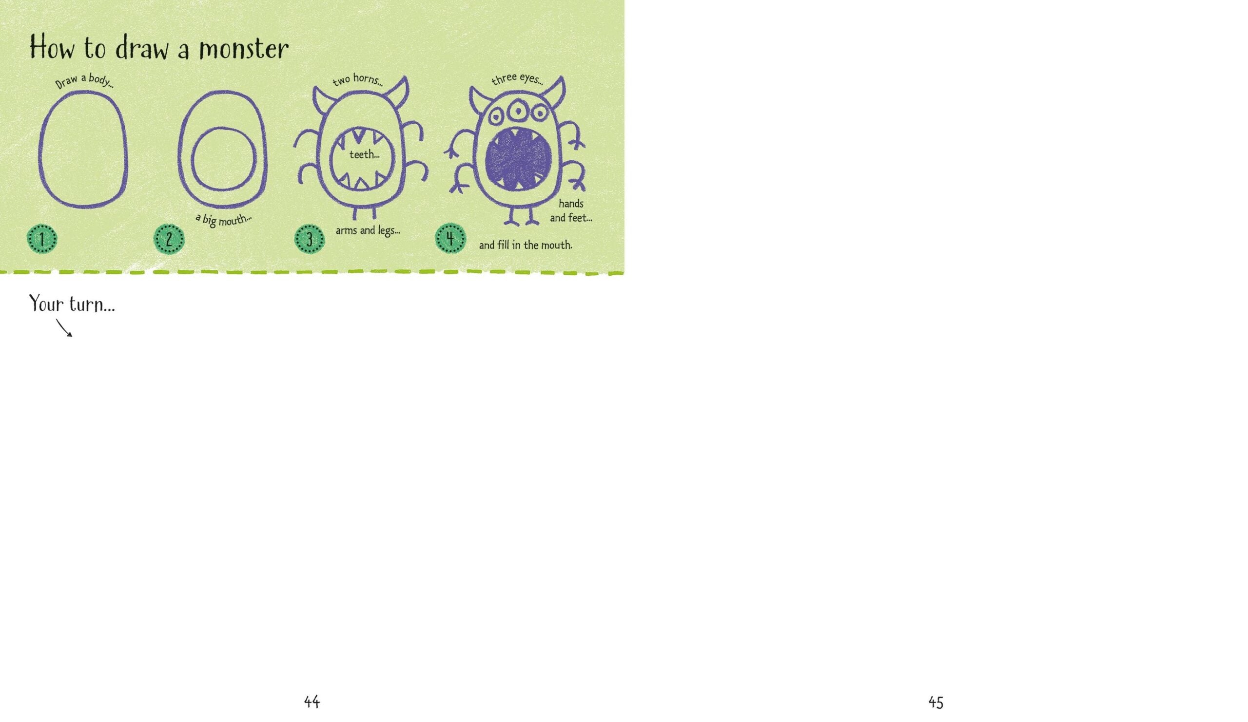 Cartea de desen  Step by Step - Usborne, + 3 ani