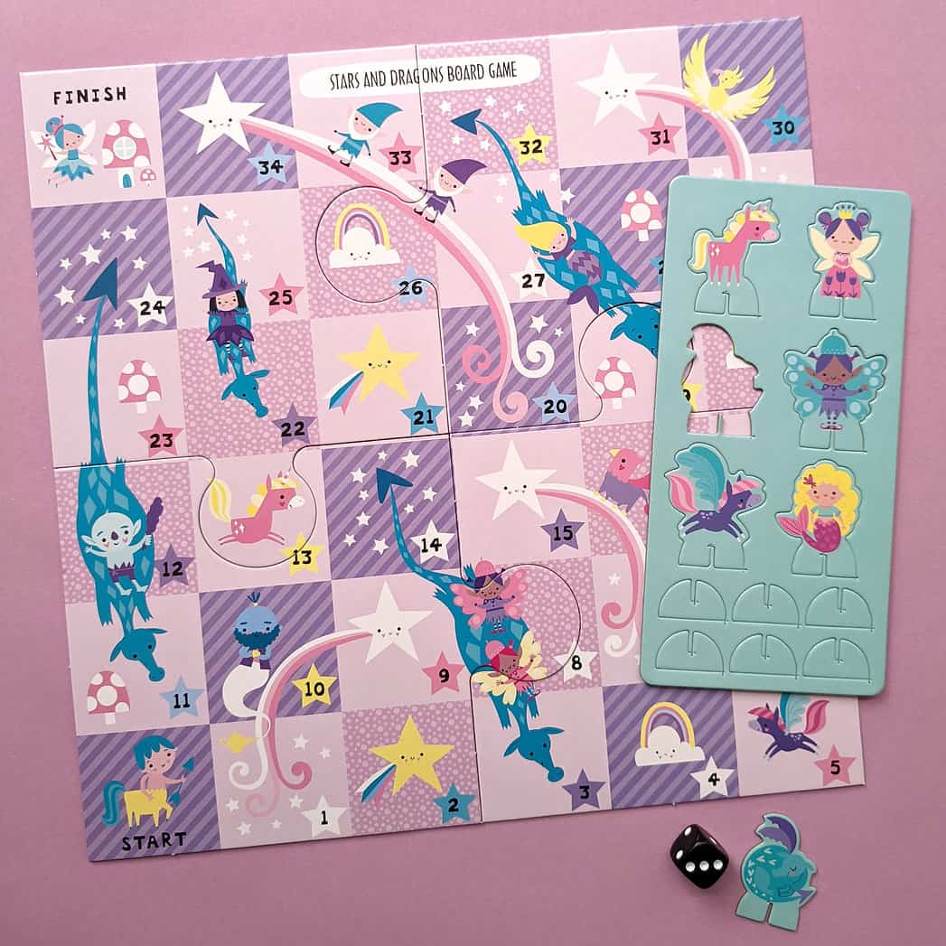 Carte puzzle - Magical Creatures Board Game Set