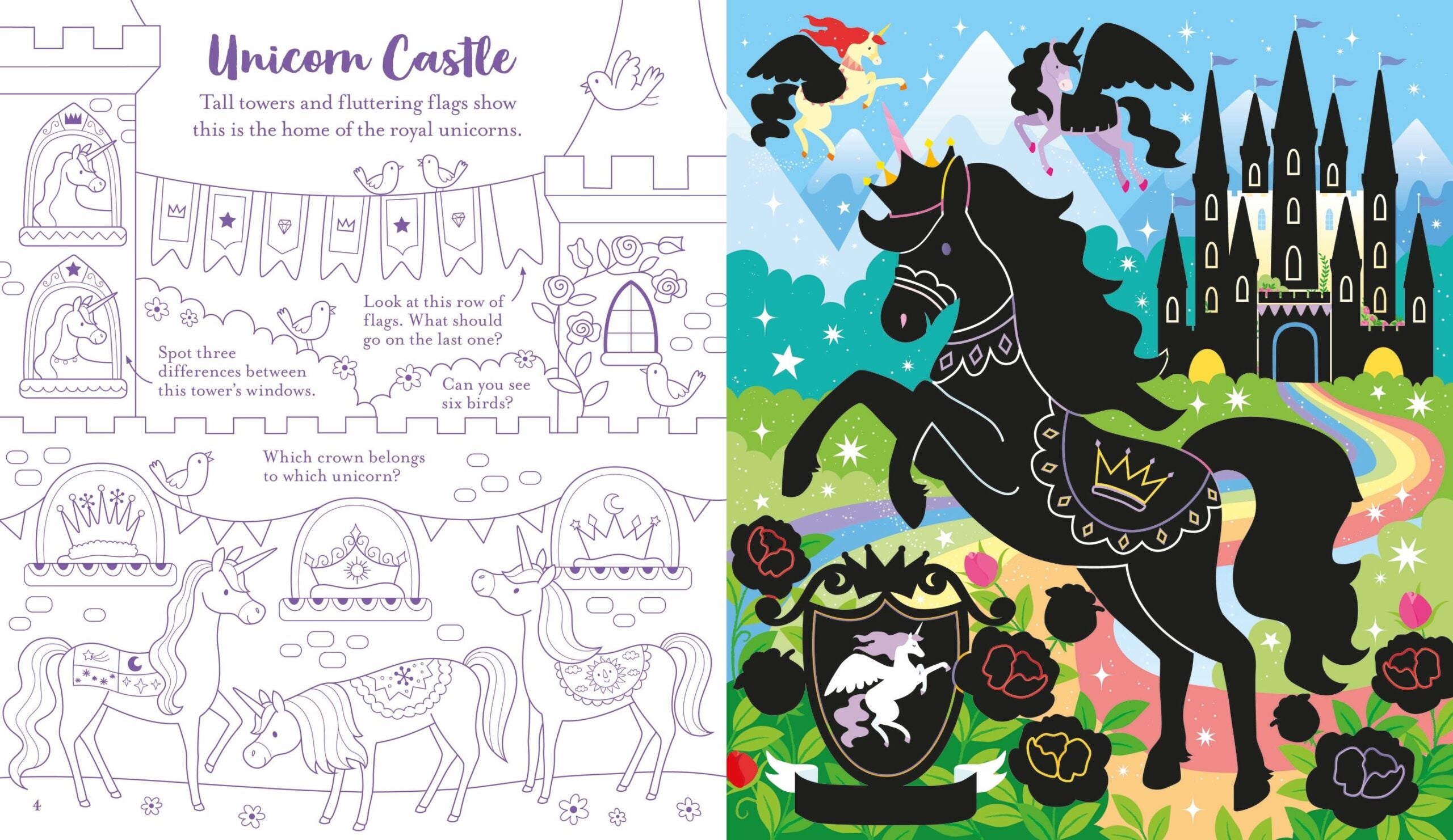 Carte pentru copii, Usborne, Usborne Scratch Activities Unicorns, 6+ ani