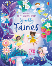 Carte pentru copii, Usborne, First Sticker Book Sparkly Fairies, 3+ ani