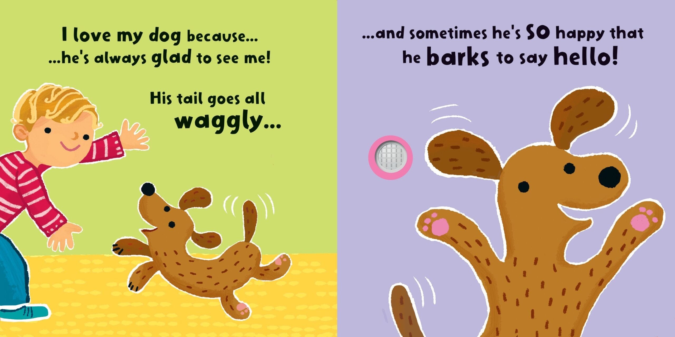 Carte pentru copii, Usborne, Dogs & Puppies Sound Book, 12+ luni
