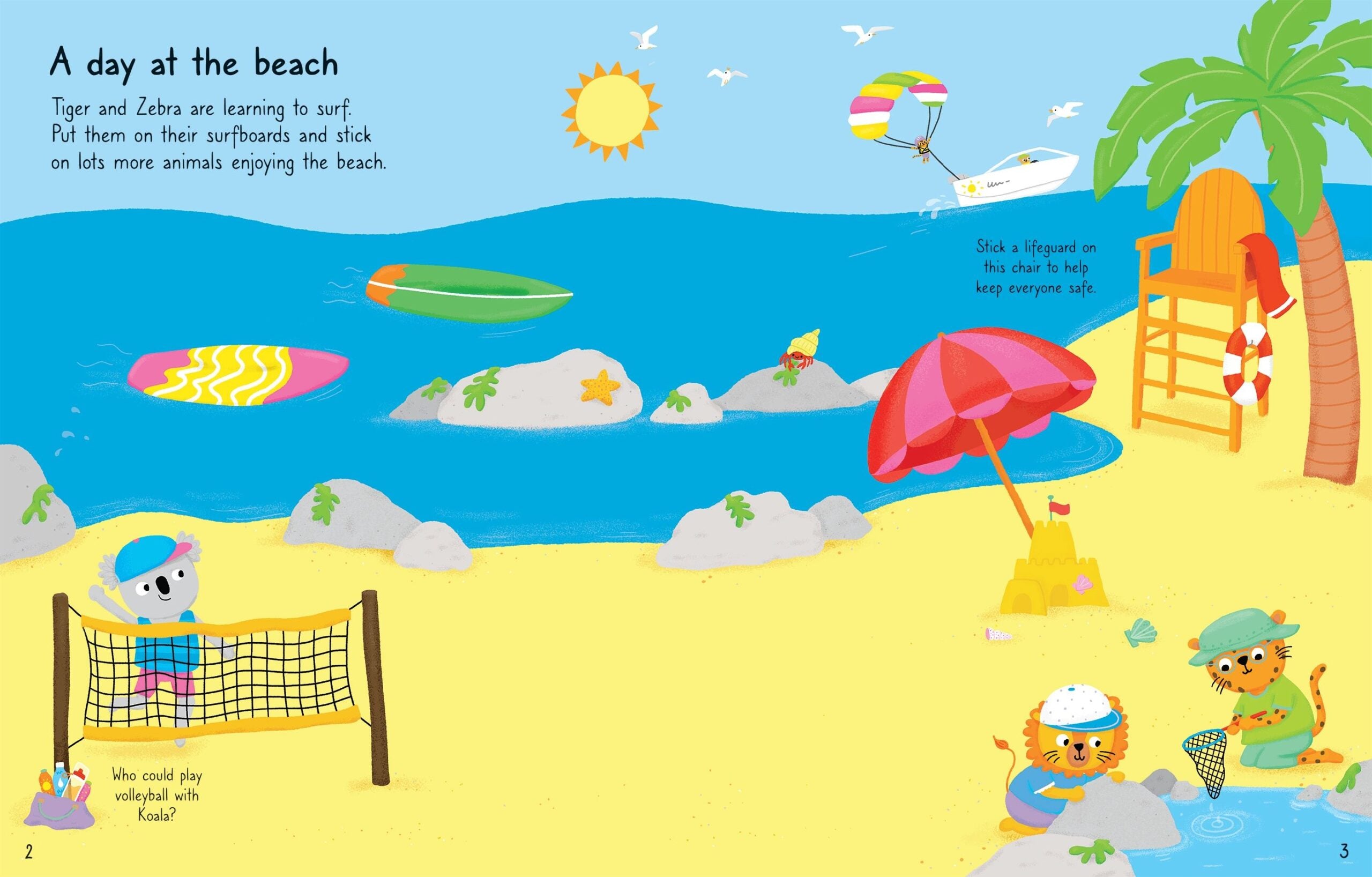 Carte pentru copii, Usborne, First Sticker Book Summer, 3+ ani