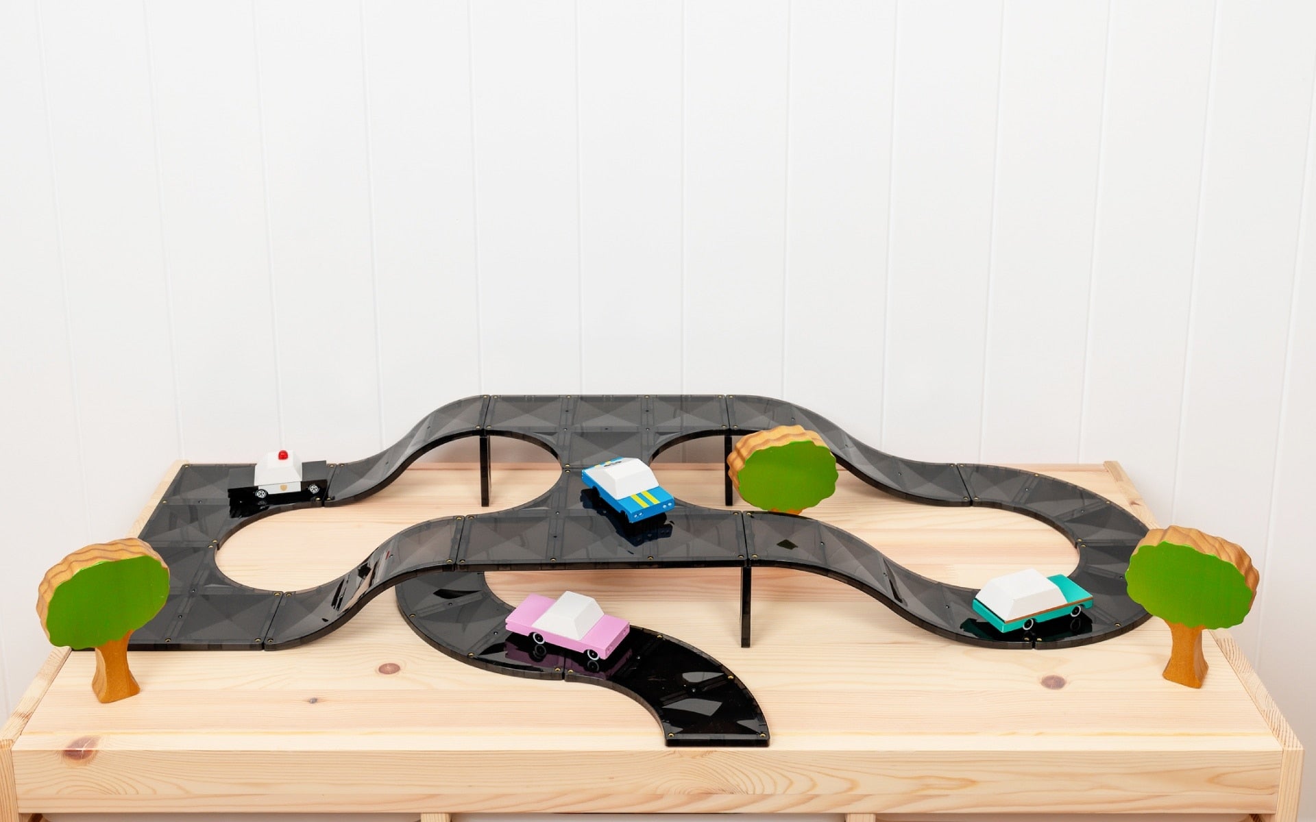 Set Magnetic, Connetix 16 Piese Roads Ramps & Intersections Pack, 3+ ani