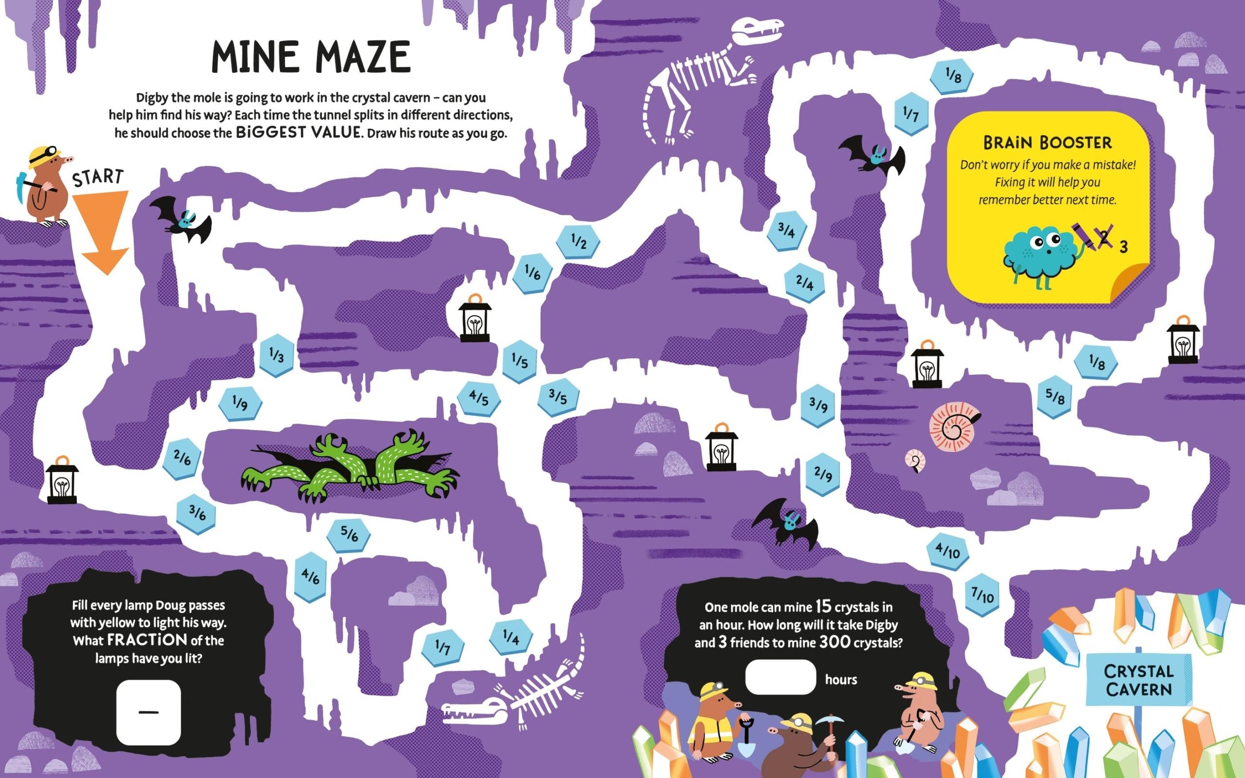 Carte pentru copii, Usborne, Brain Stretchers: Number Puzzles, 7+ ani