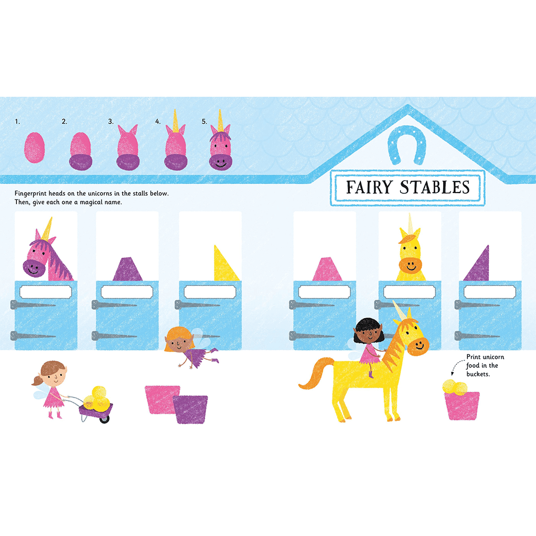 Fingerprint Activities Unicorns and Fairies – Carte de pictat cu degetelele