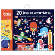 Set de 20 de jocuri cu supereroi, Auzou, Superheroes, 5 ani+