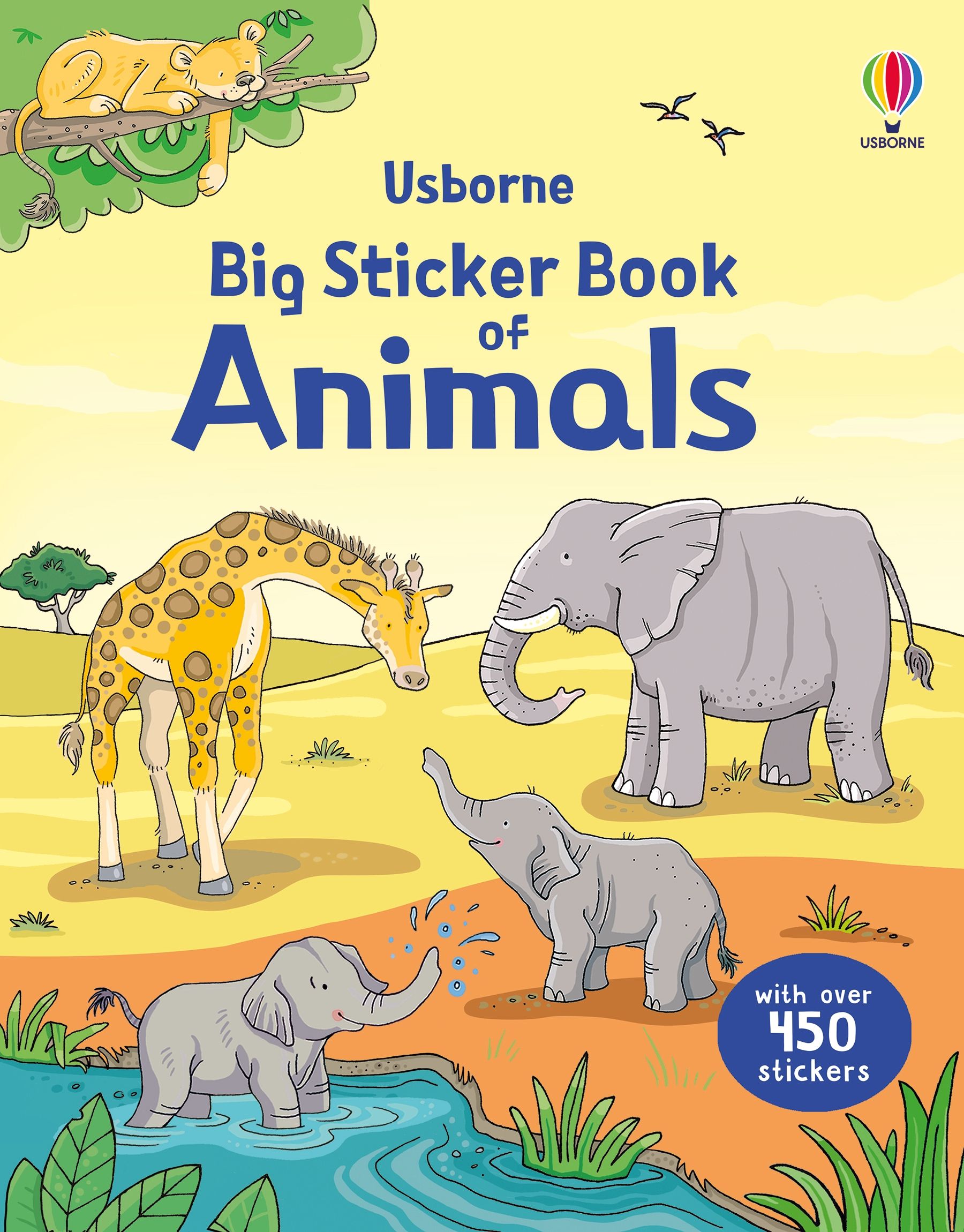 Carte cu autcocolante - Big sticker book of Animals, Usborne + 3 ani