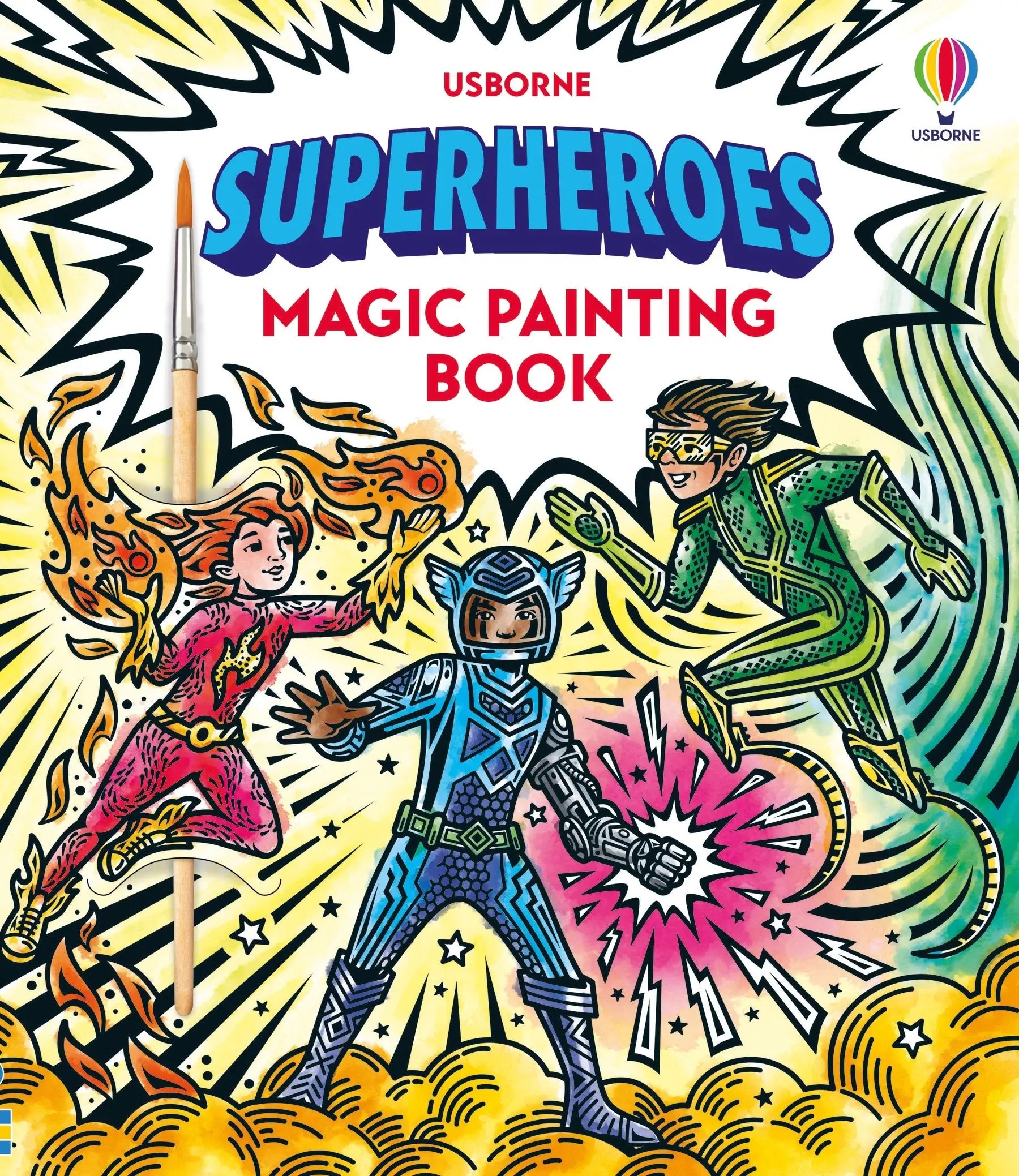 Superheroes Magic Painting Book, Usborne, + 5 ani
