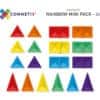 Set de constructie magnetic, Connetix Magnetic Tiles, Rainbow Mini Pack 24 piese