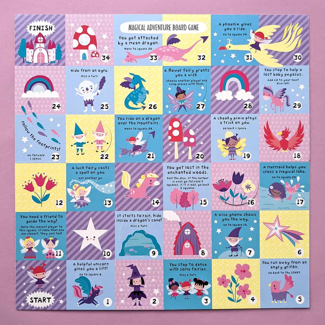 Carte puzzle - Magical Creatures Board Game Set