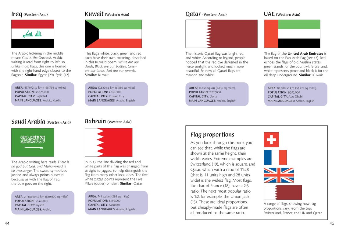 Carte pentru copii, Usborne, Spotter's Guides: Flags of the World, 7+ ani