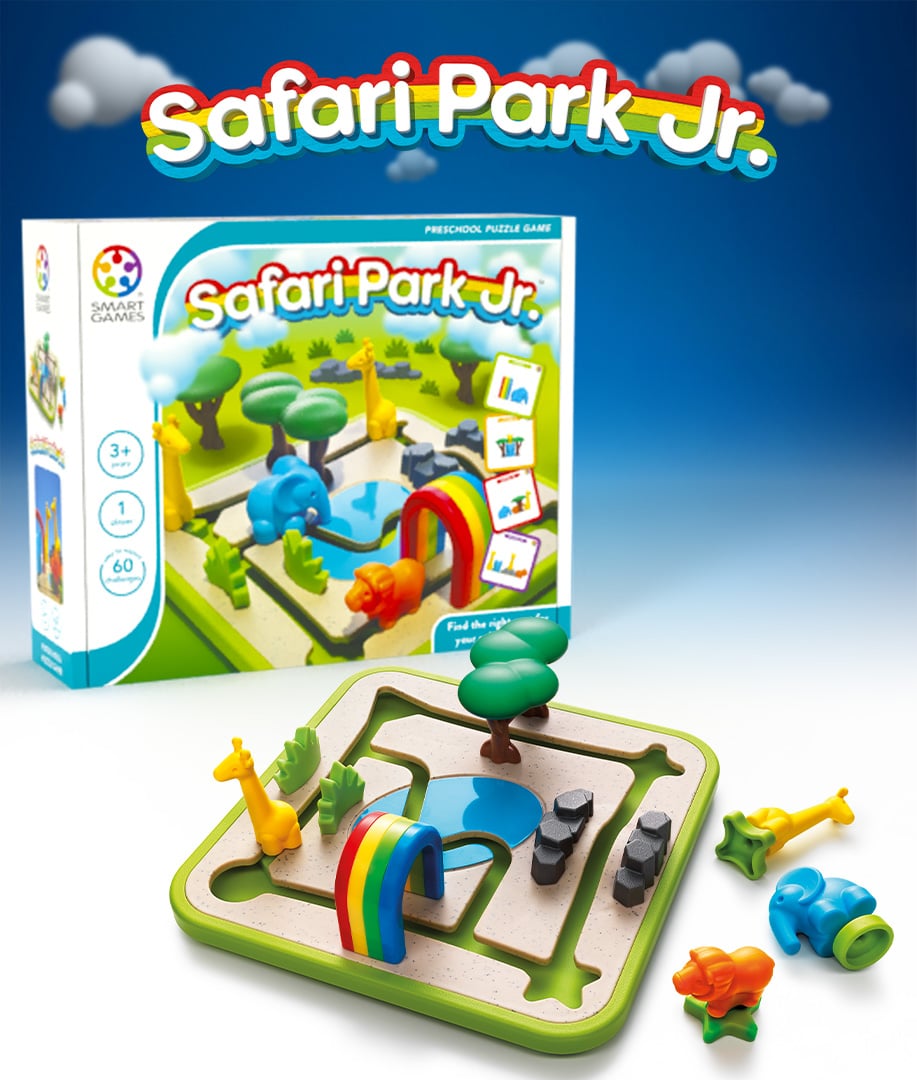 Smart Games - Safari Park Jr., joc de logica cu 60 de provocari, 3+ ani