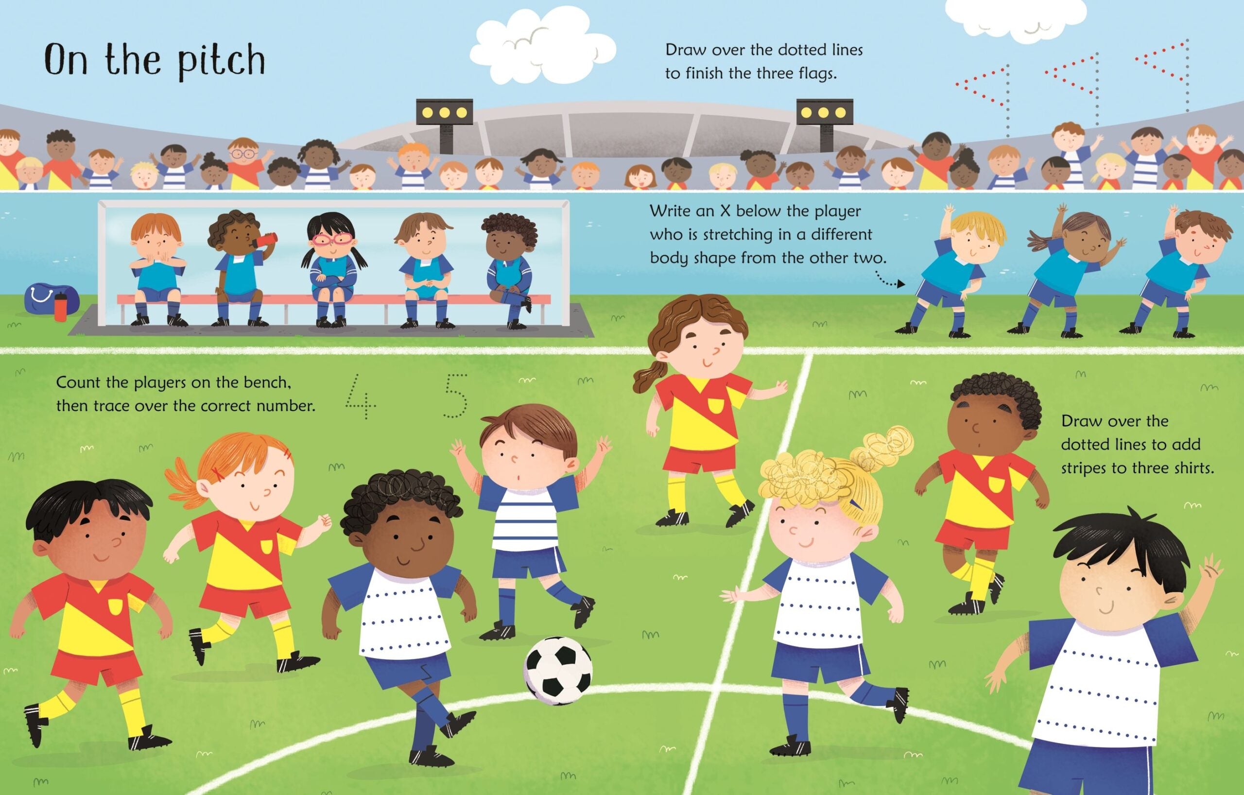 Carte pentru copii, Usborne, Wipe-Clean Football Activities, 3+ ani