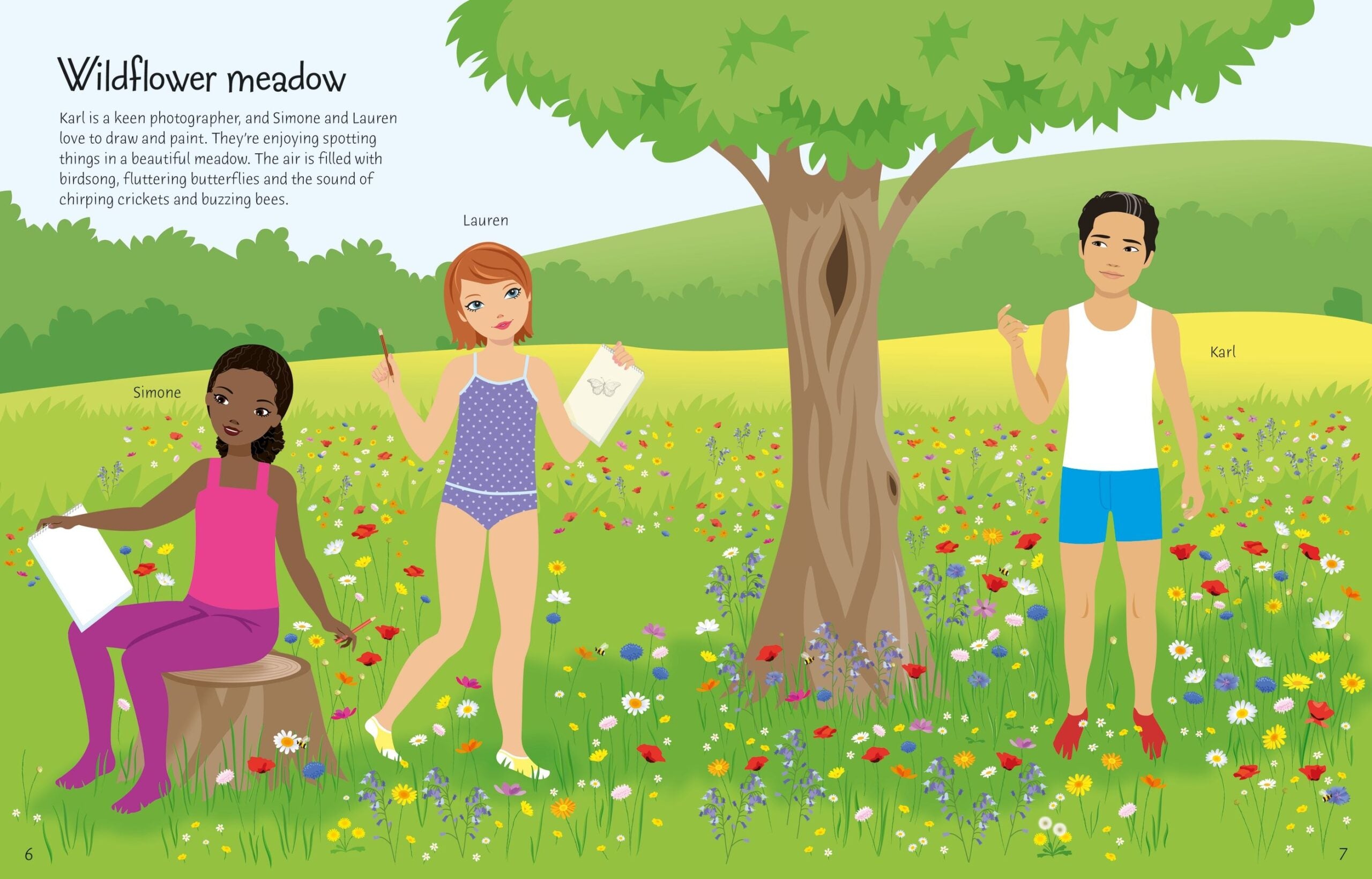 Carte pentru copii, Usborne, Sticker Dolly Dressing Countryside, 5+ ani