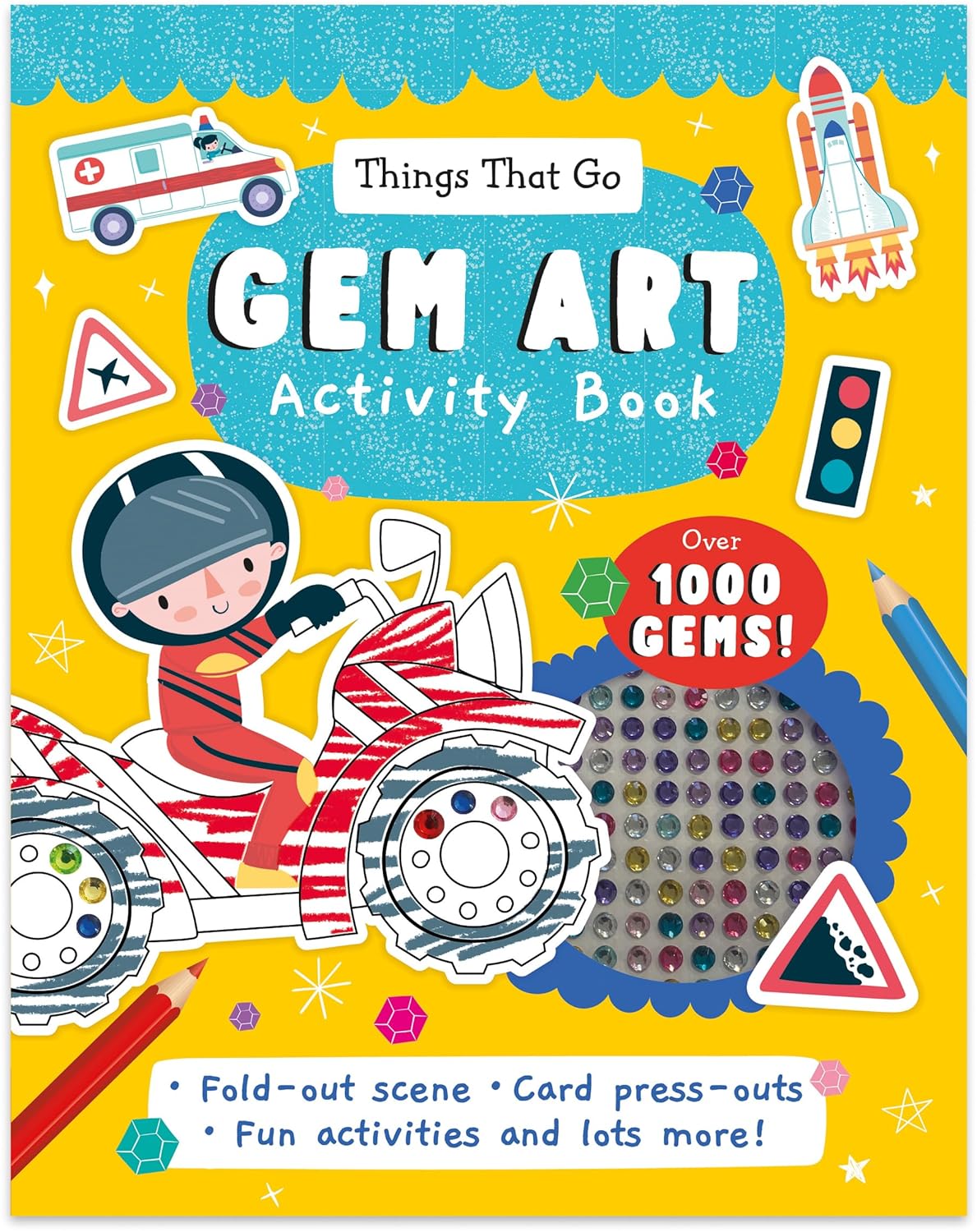 Carte pentru copii, NPP, Gem Art Activity Book: Things That Go, 3+ ani