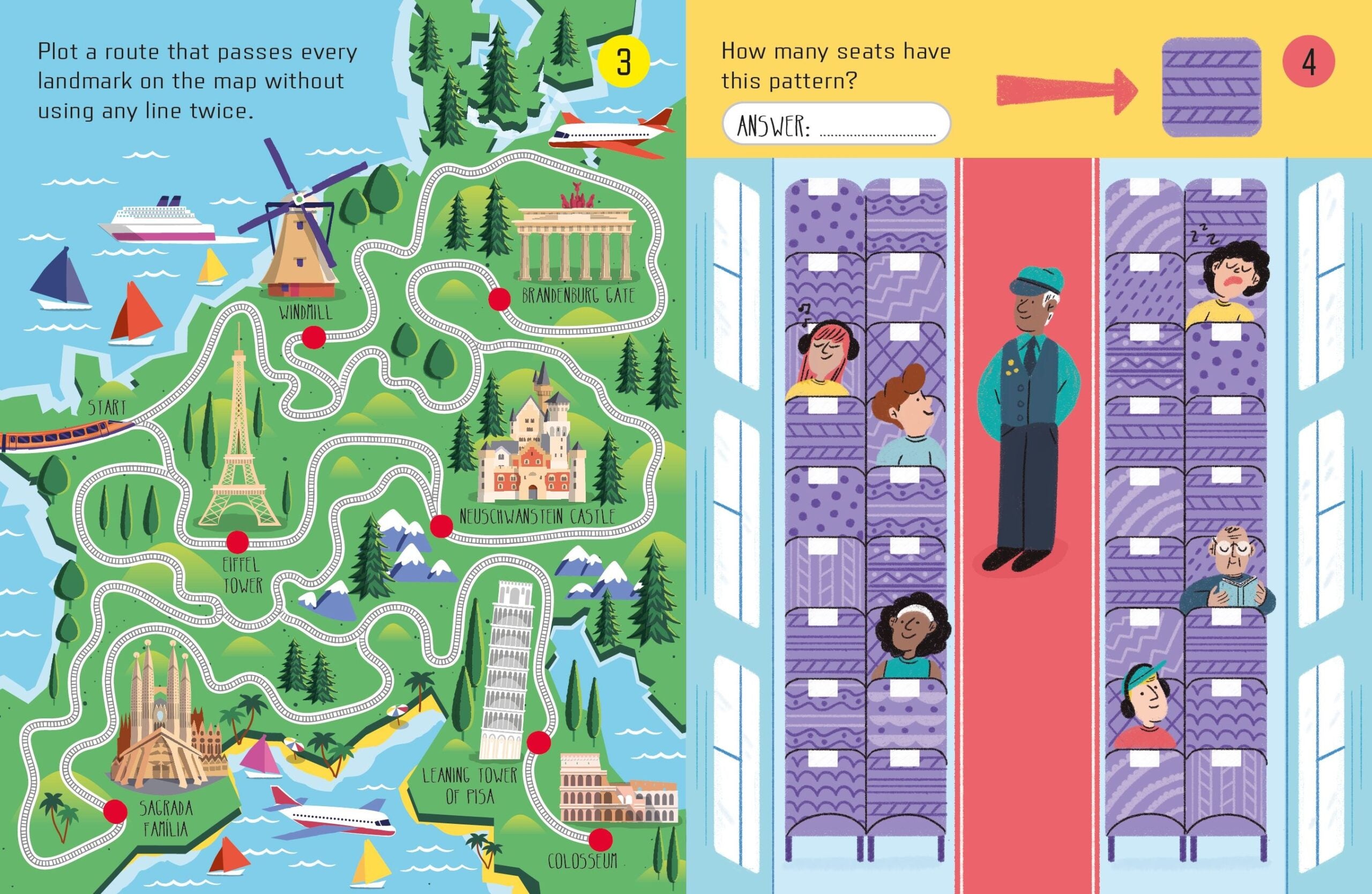 Carte pentru copii, Usborne, Things To Do on a Train Journey, 6+ ani