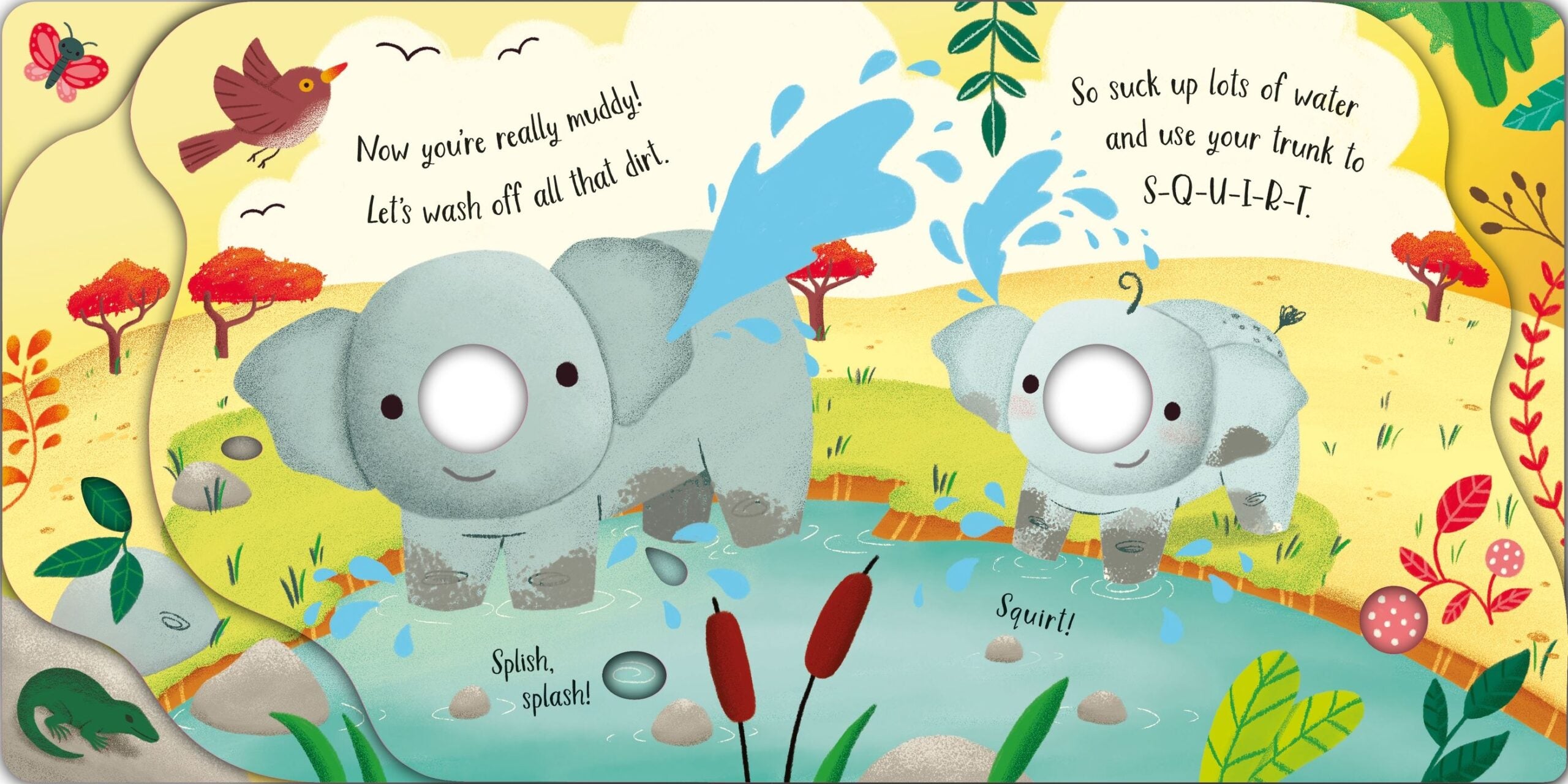Carte bebelusi Usborne - Elefanții Fingerwiggly