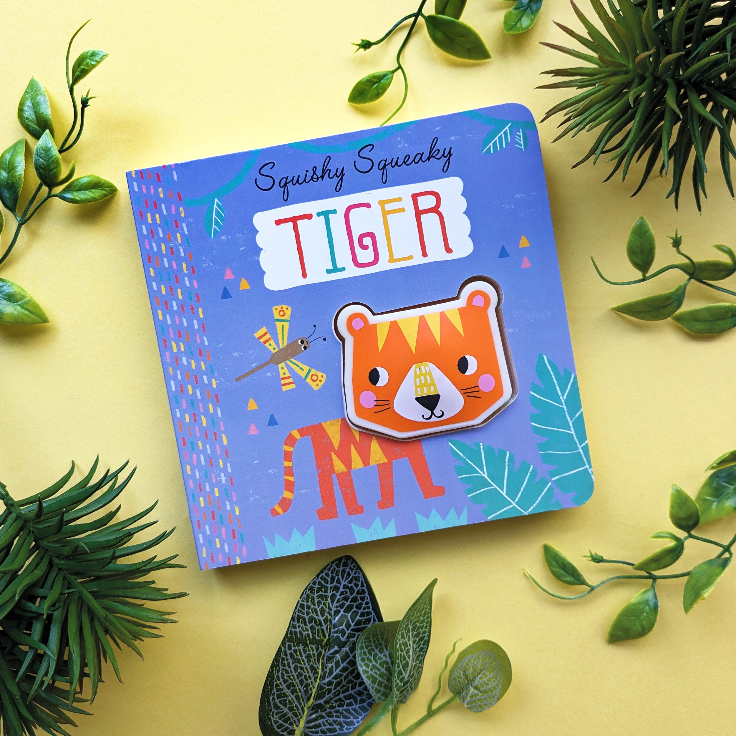 Carte pentru copii, NPP, Squishy Squeaky Tiger - Children's Silicone Board Book, 1+ ani