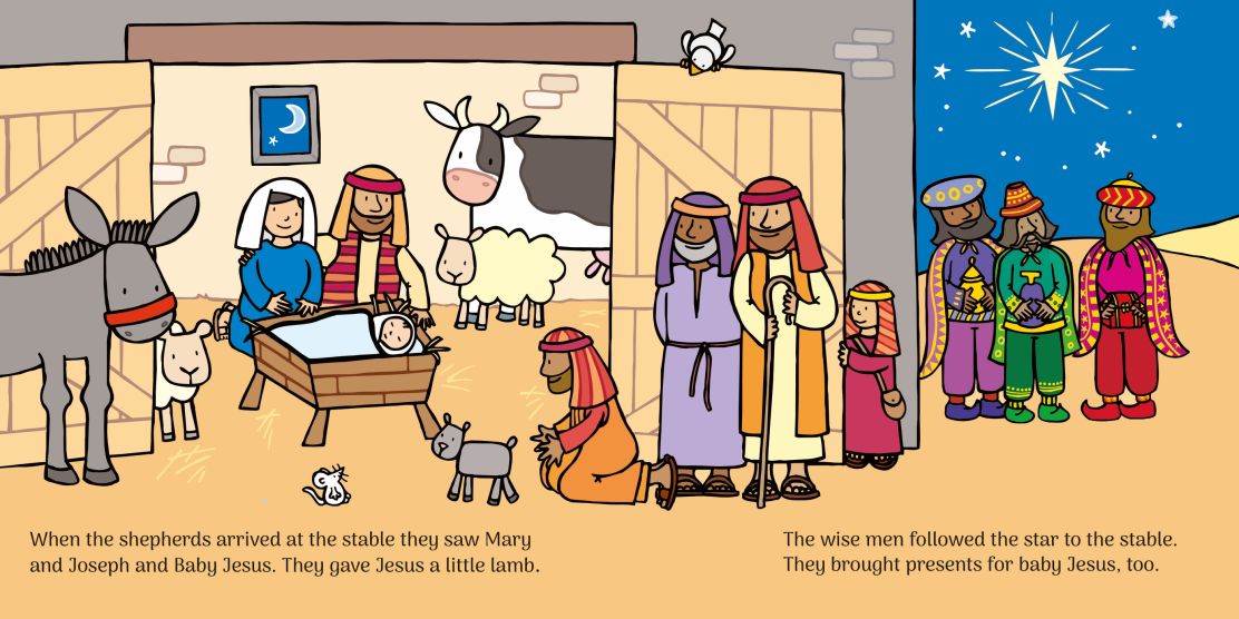 Carte pentru copii, Usborne, Touchy-feely The Nativity, 1+ ani