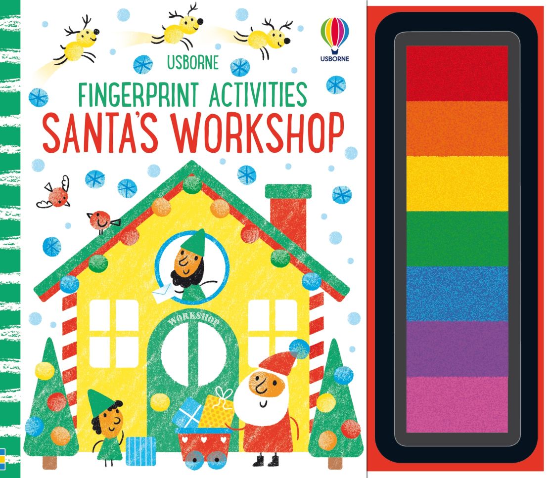 Carte pentru copii, Usborne, Fingerprint Activities Santa's Workshop, 6+ ani