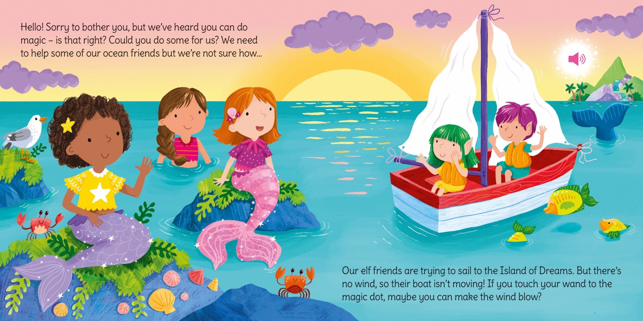 Carte pentru copii, Usborne, Wand Books: Mermaid Magic, 3+ ani