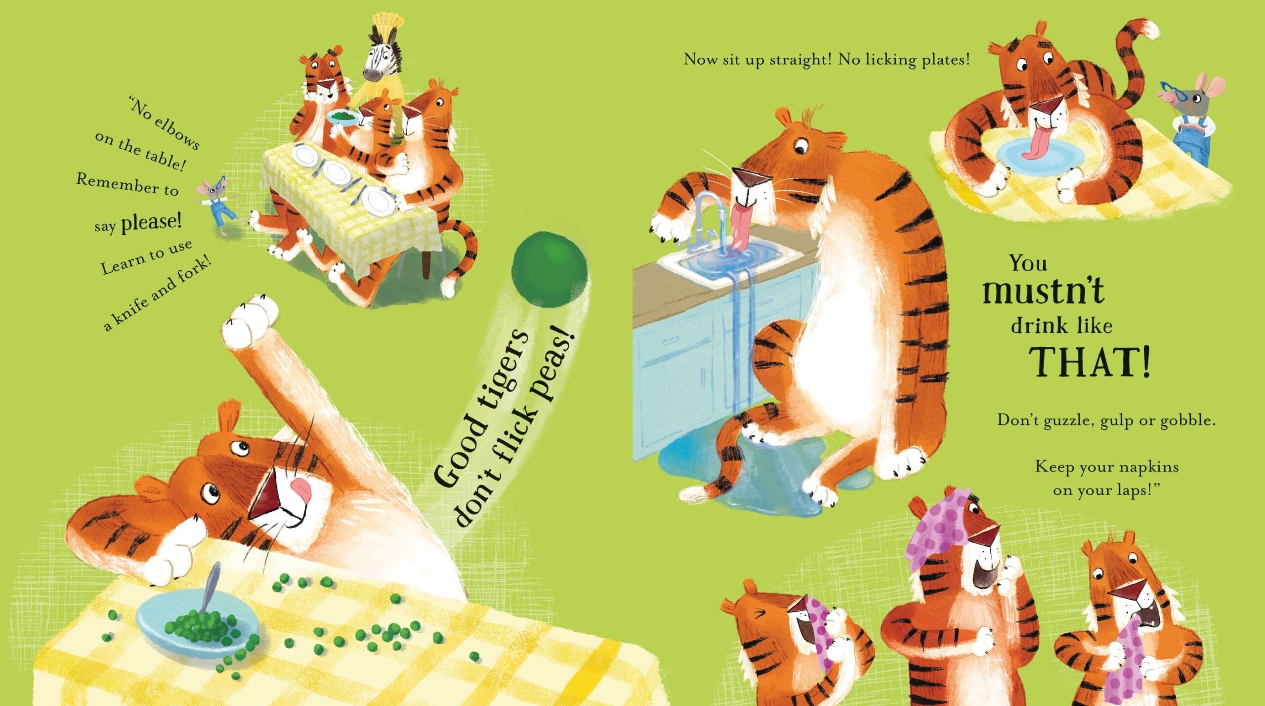 Carte pentru copii, Usborne, Table Manners for Tigers, 2+ ani