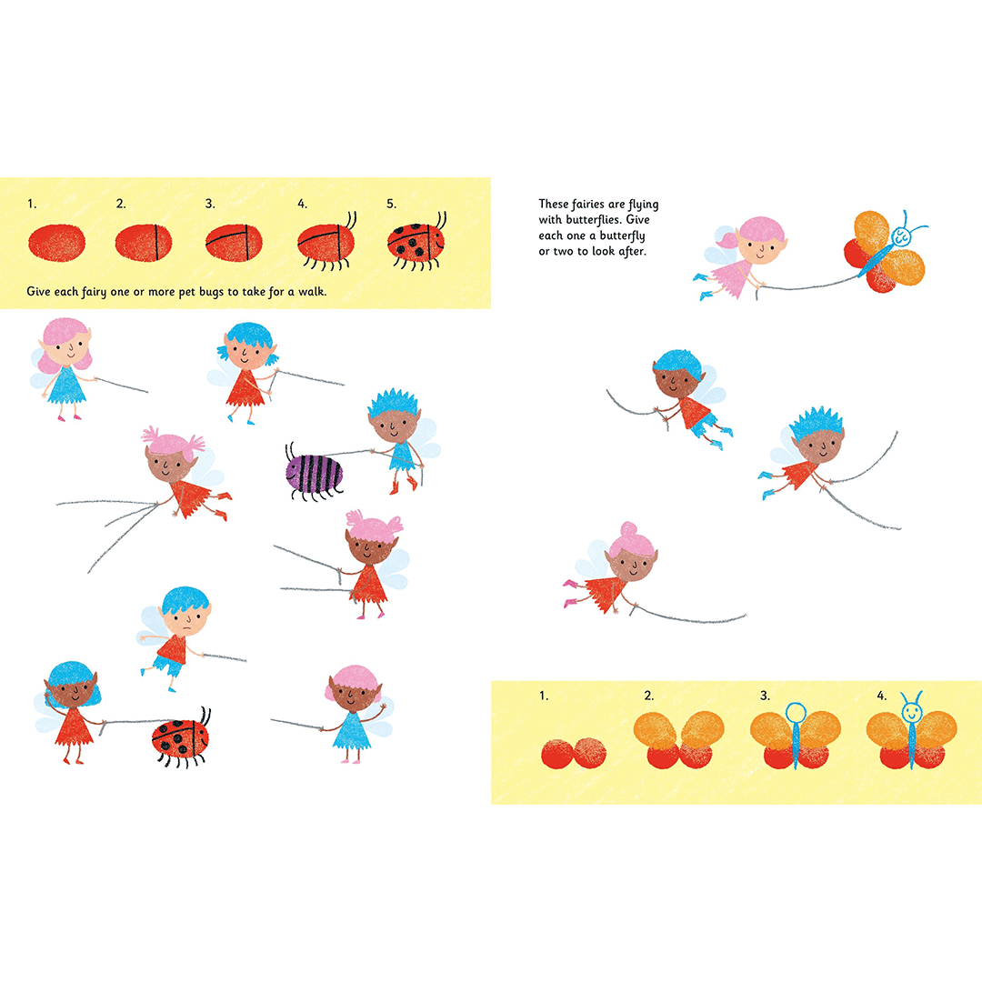 Resigilat - Fingerprint Activities Unicorns and Fairies – Carte de pictat cu degetelele