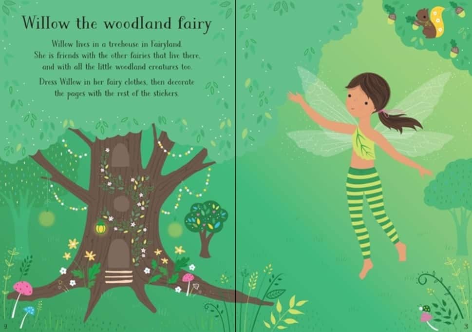 Carte cu stickere - Sticker Dolly Dressing woodland fairy