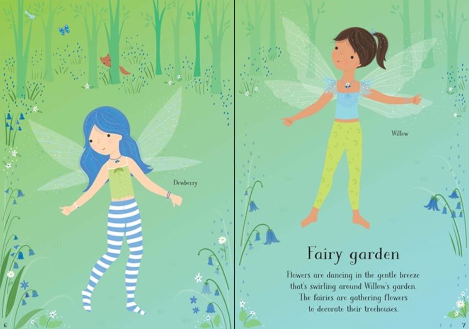 Carte cu stickere - Sticker Dolly Dressing woodland fairy