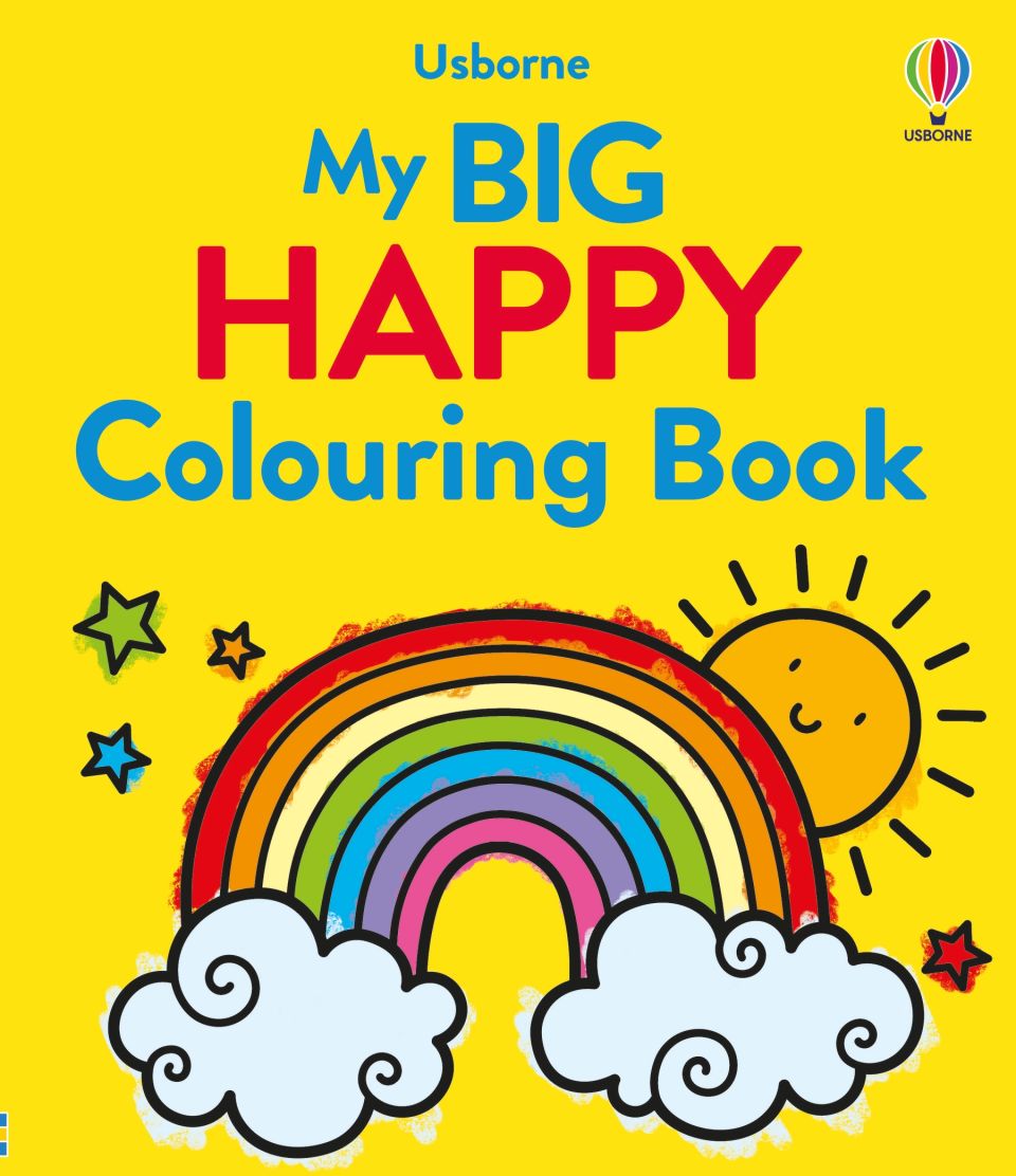 Carte pentru copii, Usborne, My Big Happy Colouring Book, 3+ ani