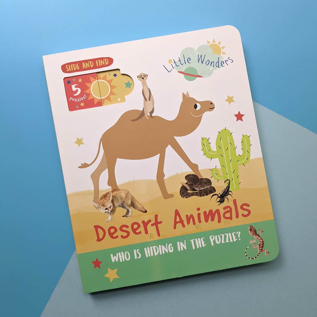 Carte pentru copii - Little wonders puzzle slider books - desert animals