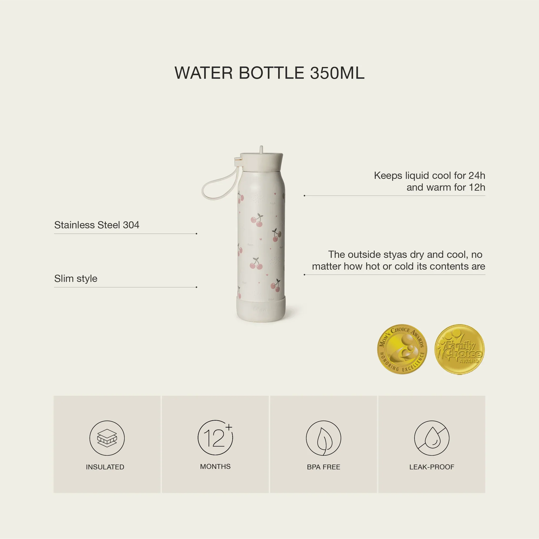 Sticlă termos 350 ml design Unicorn