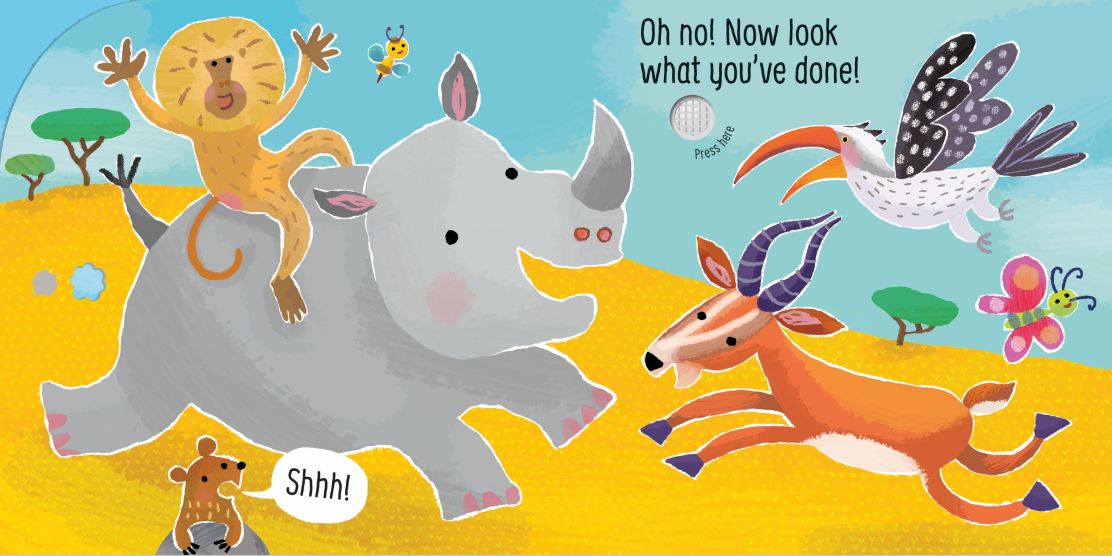 Carte pentru copii, Usborne, Don't Tickle the Rhino!, 1+ ani