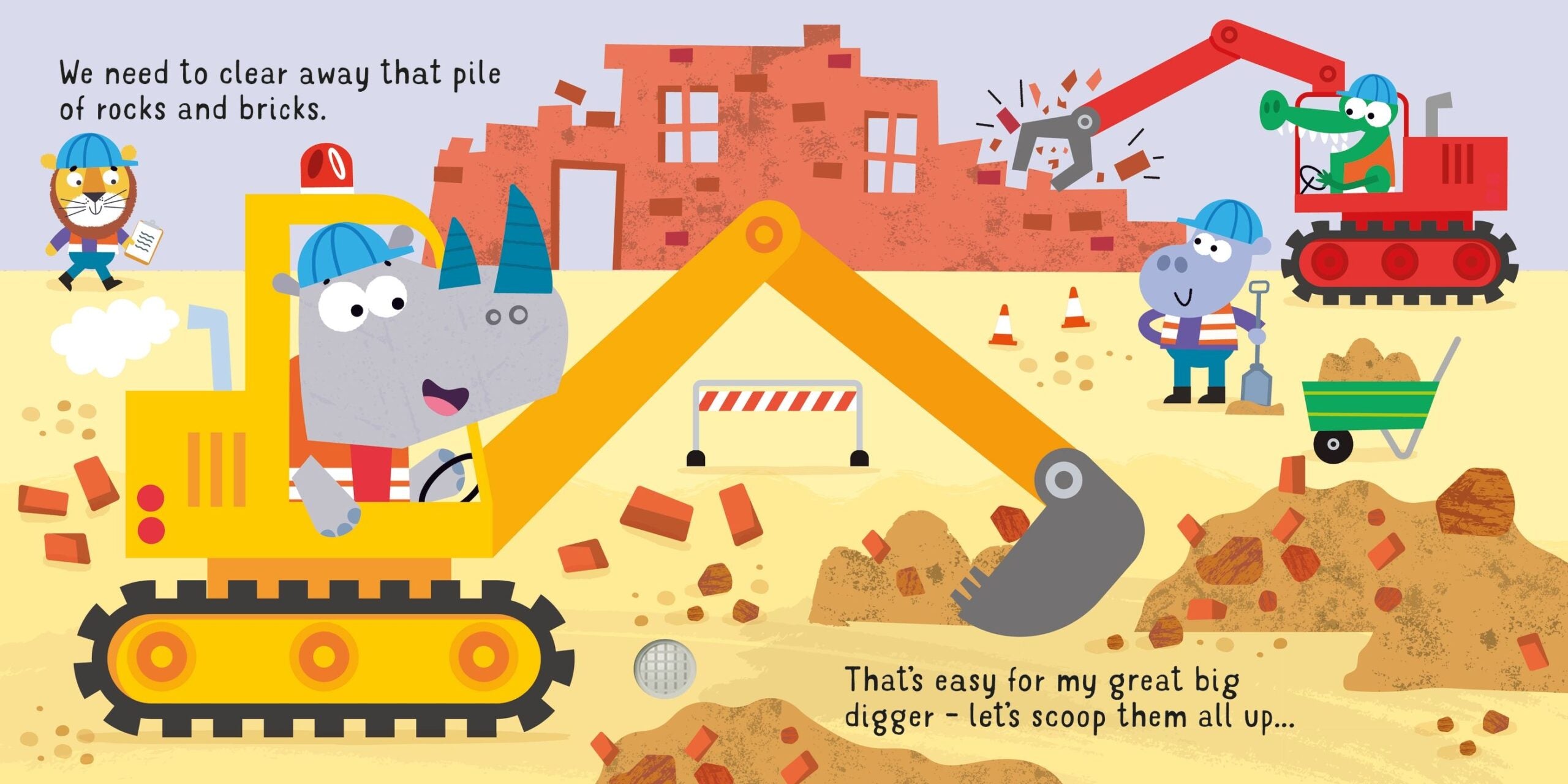Carte cu sunete - Let's go on a digger!  Usborne + 12 luni