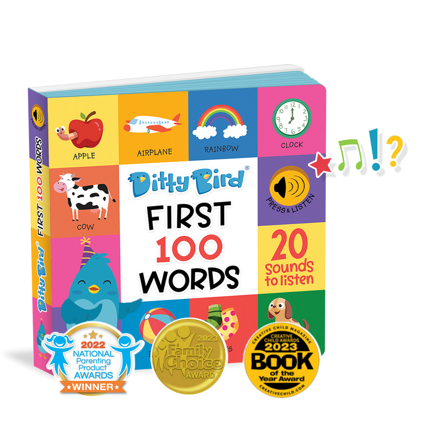 Carte pentru copii, Ditty Bird, First 100 Words , 6+ luni