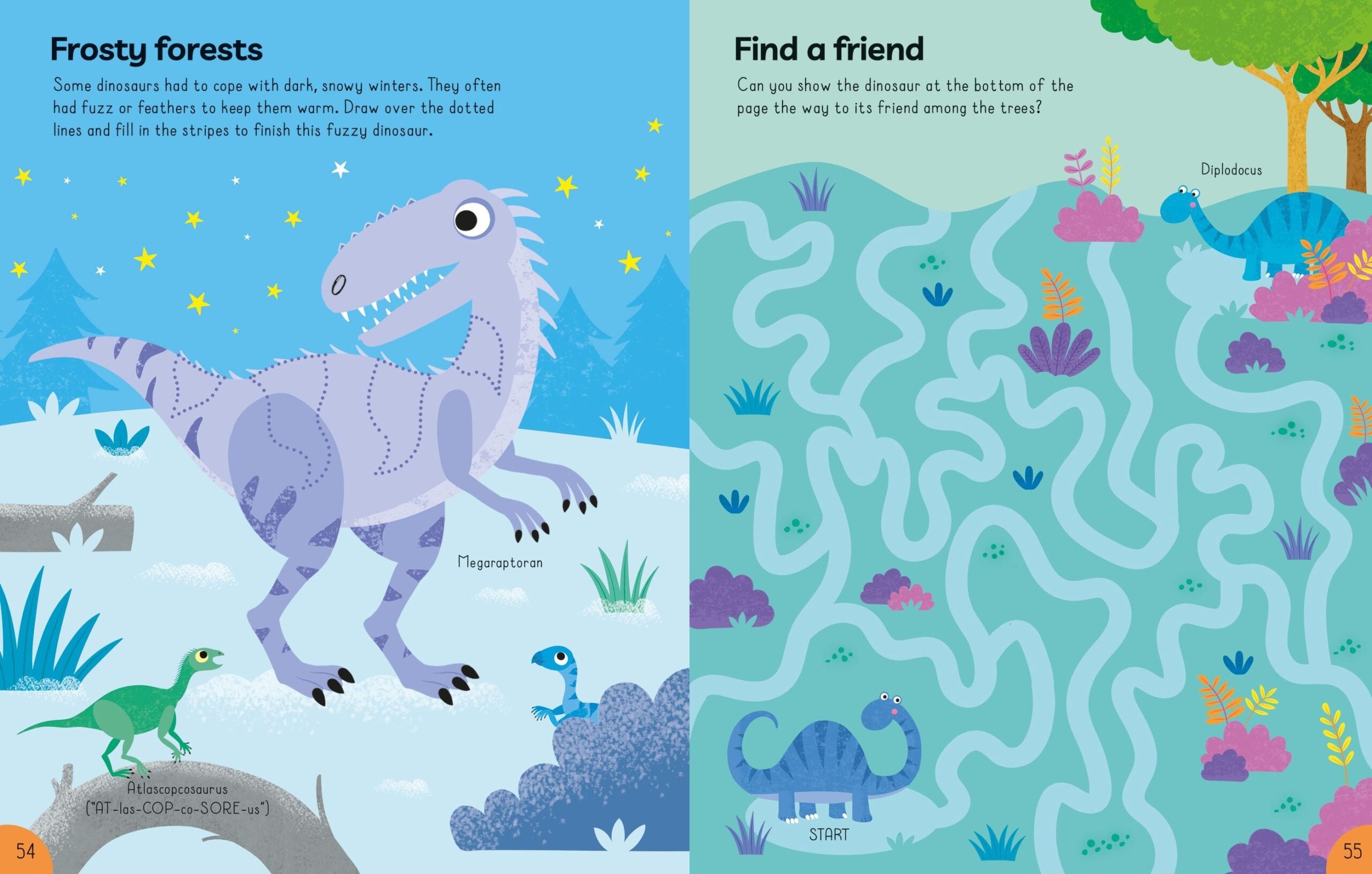 Carte pentru copii, Usborne, Big Activity Book Dinosaurs, 4+ ani