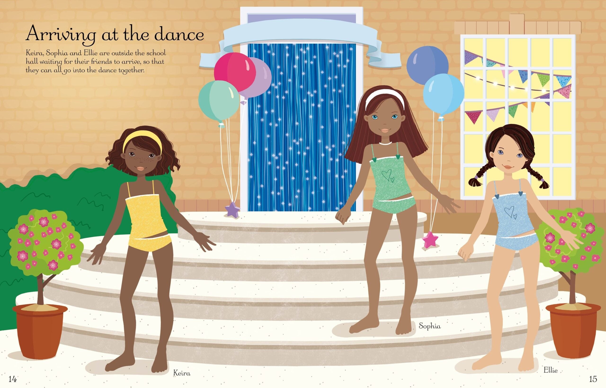 Carte pentru copii, Usborne, Sticker Dolly Dressing School Dance, 5+ ani