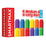 Joc magnetic, SmartMax - Set de 6 bare lungi si 6 bare scurte